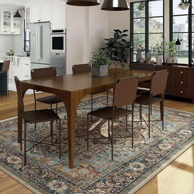 5x7 Machine Washable Area Rug for Living Room, Kids and Pets Friendly for - Image 8