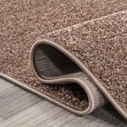 JONATHAN Y Haze Solid Low-Pile Brown Indoor Area Rug 9x12, Minimalist, - Image 5