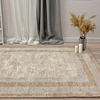 Alfa Rich 4x6 Beige Cream Washable Area Rugs by AlfaRichRugs