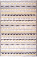 Alfa Rich 7x10 Yellow Gray White Washable Area Rugs by AlfaRichRugs