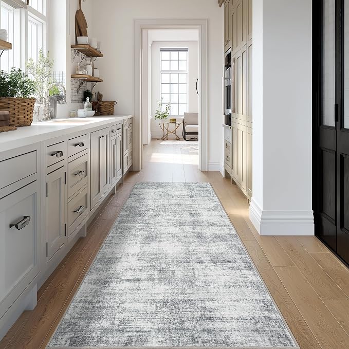 Modern Abstract Neutral 3x8 Runner Rug - Image 2