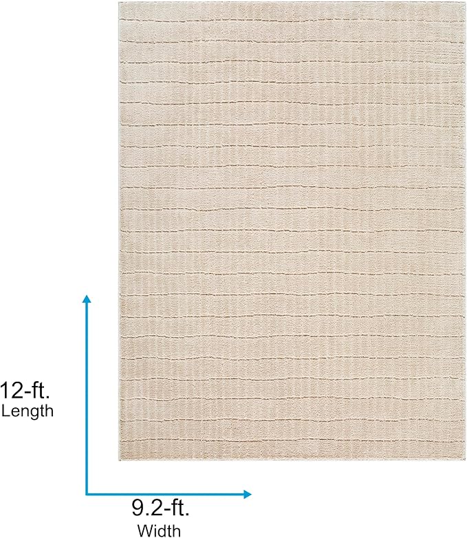 Livabliss x Our PNW Home Cascade Minimalist Striped Area Rug, Light Brown - Image 2
