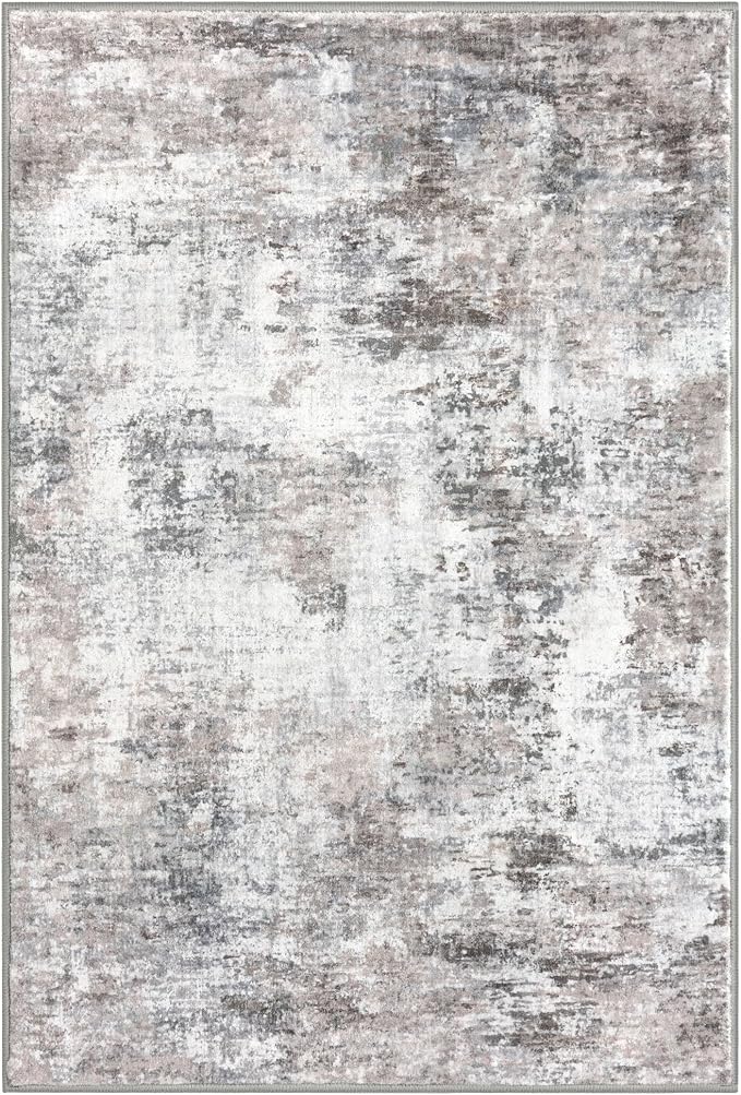 Modern Abstract 4x6 Living Room Washable Rug Non-Slip Soft Bedroom Area Rug - Image 9