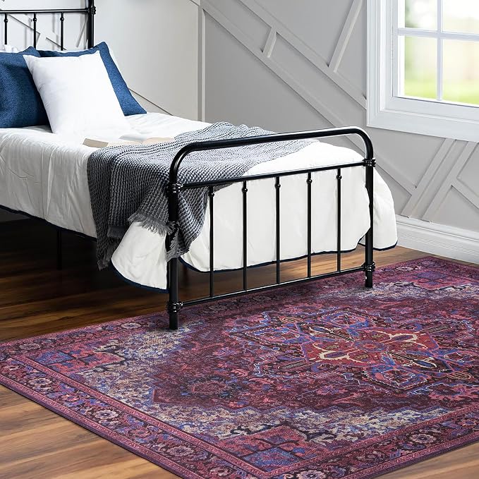 Fame Rugs Turkish Rug. Washable Vintage Oriental Antique Inspired Traditional - Image 2