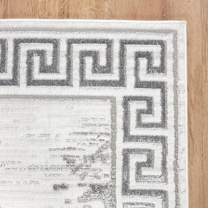 GLORY RUGS Area Rugs Marble 4x5 Cream Gray Carpet Modern Abstract Rug Living - Image 3