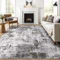 9x12 Area Rug Living Room: Washable Large Abstract Modern Soft Stain Resistant by LOONGRUG