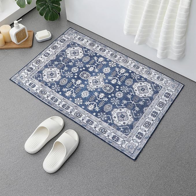 VK VK·LIVING Entryway Washable Rug 2'x3' Small Boho Bathroom Throw Area Rug Non - Image 6