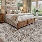LUMI 8x10 Washable Area Rug for Living Room, Ultra Soft Traditional Vintage - Image 3