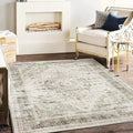Area Rug 5'x7' Washable Rug Floral Khaki Traditional Floor Cover Thin Retro by CHAMPLANT