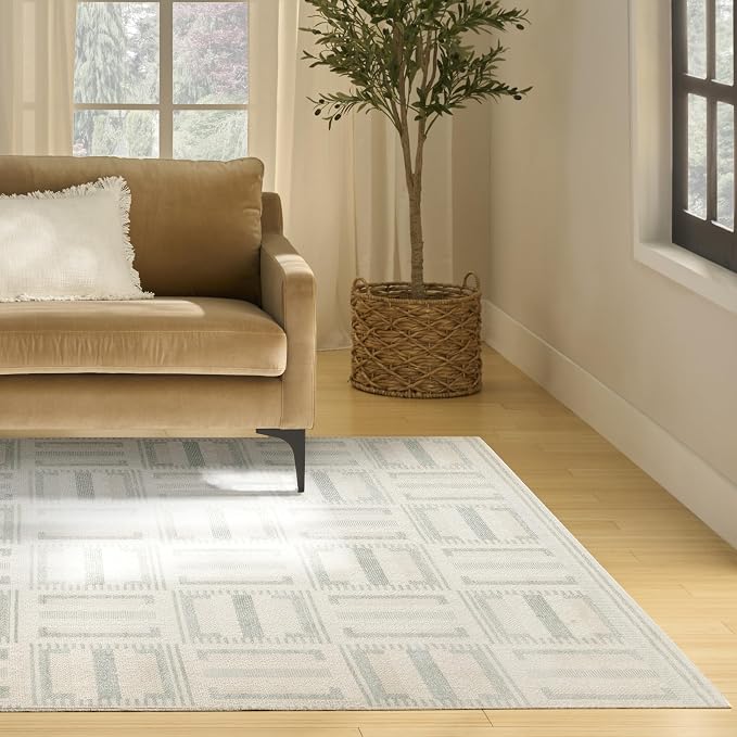 Nourison Home Nordic Ivory Blue 8' x 10' Area Rug - Image 11
