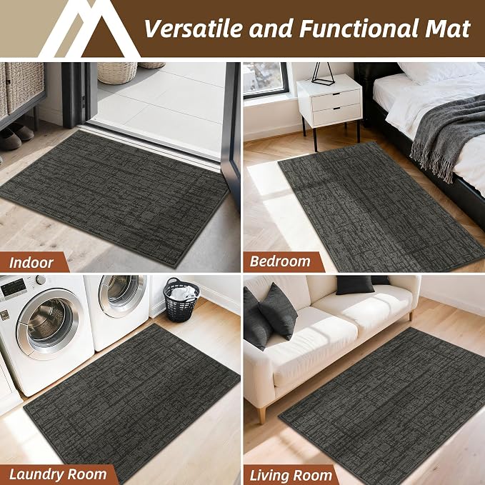 COSY HOMEER-Door-Mat Dirt Trapper Entryway Rugs 20"x32" Non Slip Washable - Image 8