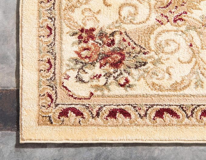 Unique Loom Versailles Collection Traditional Classic Floral Motif Area Rug - Image 8