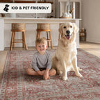 Kuden 4x6 Area Rug, Machine Washable Area Rug - Image 6