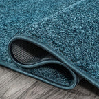 JONATHAN Y Haze Solid Low-Pile Turquoise Indoor Area Rug 9x12, Minimalist - Image 4