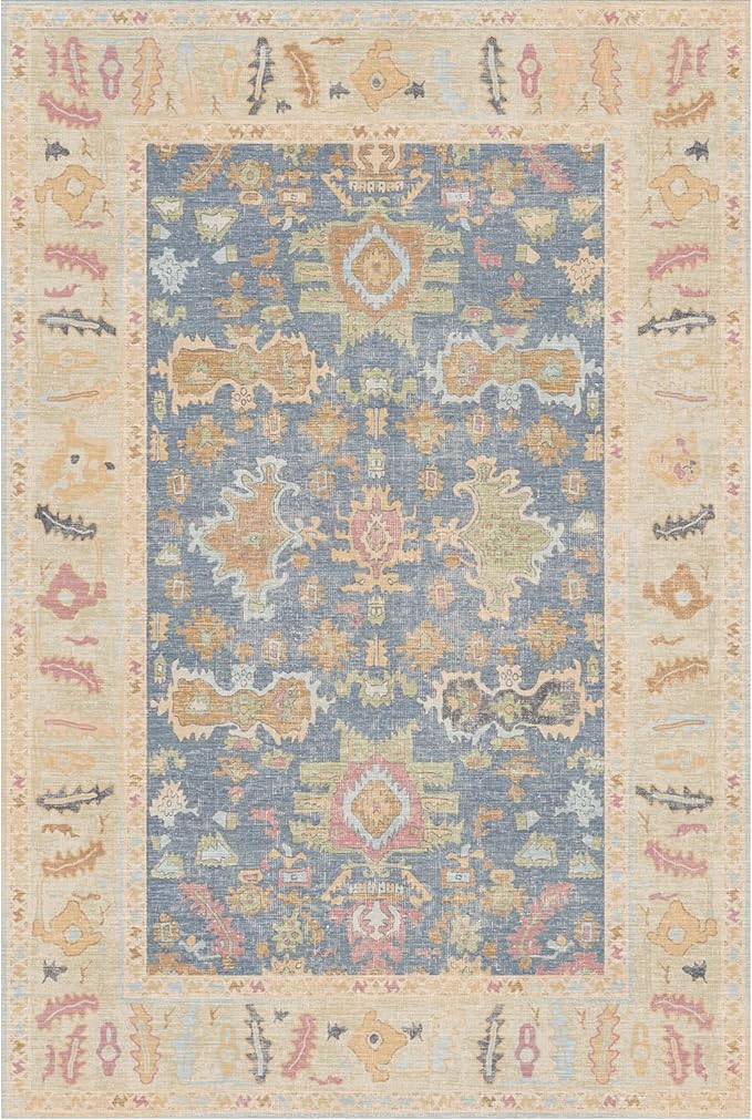 Kuden 5x7 Area Rug, Machine Washable Area Rug by KudenRugs