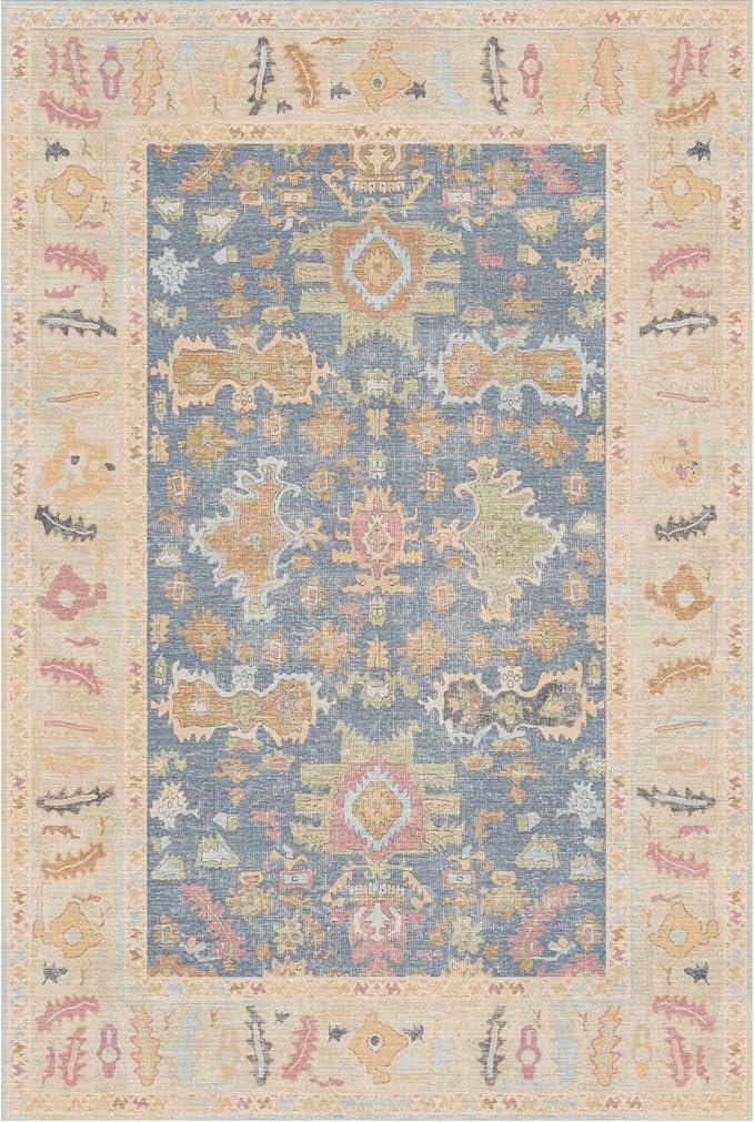 Kuden 8x10 Large Area Rug, Machine Washable Area Rug by KudenRugs