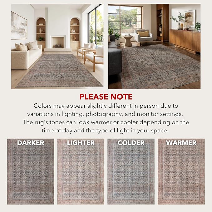 Kuden 8x10 Large Area Rug, Machine Washable Area Rug - Image 9