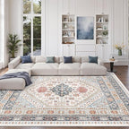 zesthome 10x12 Area Rugs for Living Room, Non-Slip Backing Washable Rugs by Zesthome