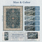 Vintage Distressed 8x10 Rugs for Living Room Bedroom, Washable Non Slip Dining - Image 2