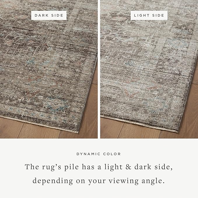 Loloi Magnolia Home by Joanna Gaines Millie Collection MIE-03 Charcoal/Dove - Image 3