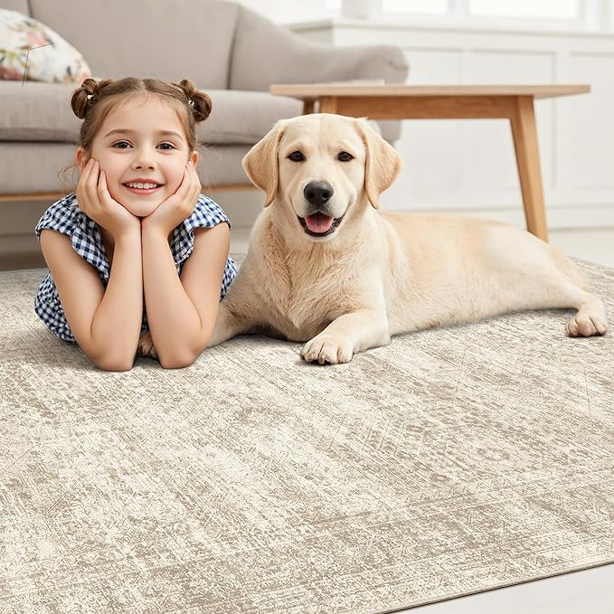 9x12 Area Rugs for Living Room, Non Slip Machine Washable Vintage Rugs - Image 10