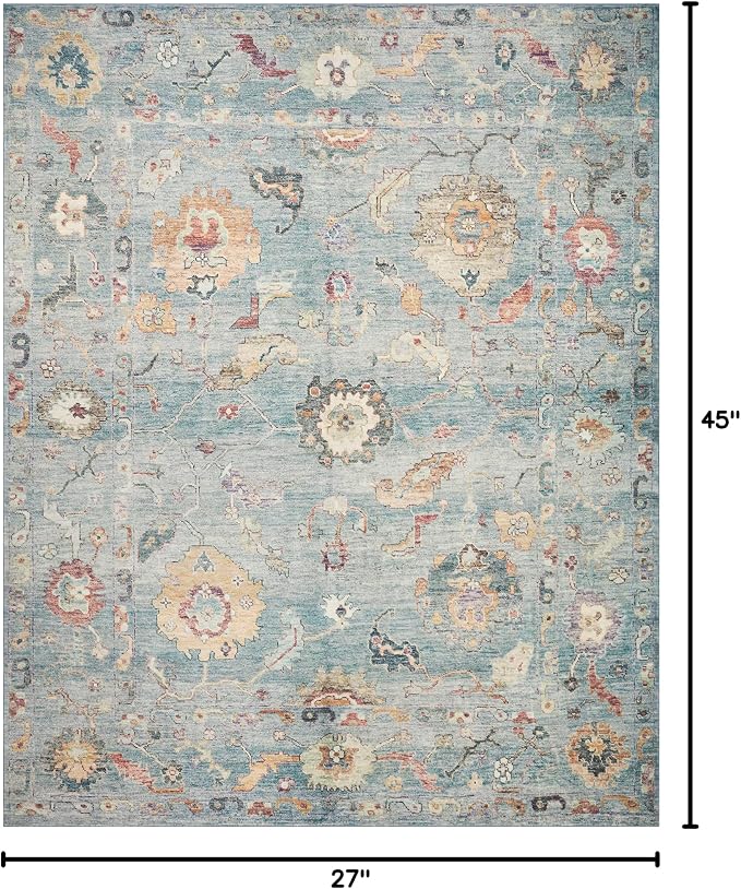 Loloi Margot Collection MAT-06 Denim/Multi 2'-3" x 3'-9" Accent Rug feat. - Image 2