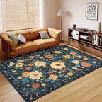 DUKINO 8x10 Area Rug, Floral Rugs - Image 8