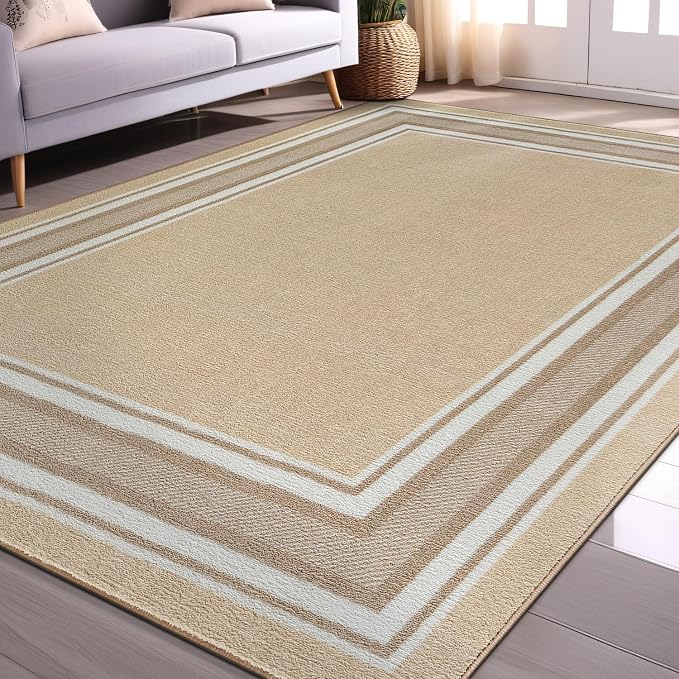 Beverly Rug Non Slip Area Rugs 8x10 Modern Bordered Non Skid Rubber Backing - Image 6