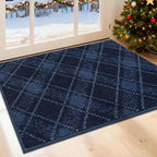 COSY HOMEER Plaid Door Mat 24" x 36", Dirt Trapper Entryway Rugs, Non-Slip by COSYHOMEER