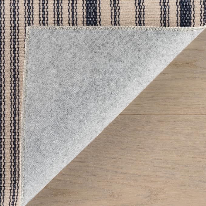 Dash & Albert Axiom Navy Machine Washable Rug, 6 X 9 Feet - Image 6