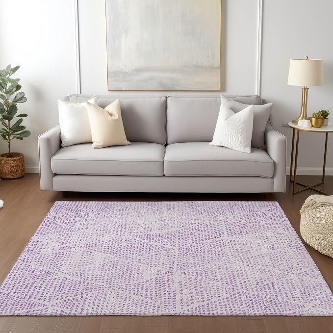 Addison Rugs Chantille ACN591 Purple 5' x 7'6" Indoor Outdoor Area Rug - Image 2