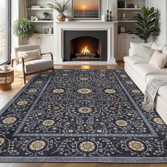GarveeHome Boho 8x10 Area Rugs for Living Room, Floral Vintage Rugs for Bedroom by GarveeHome