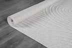 Beverly Rug Micro Loop Area Rug White 6x9 Modern Luxury Soft Circle Geometric - Image 9
