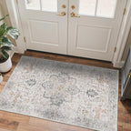 3x5 Area Rugs for Living Room, Machine Washable Non Slip Vintage Rugs, Low Pile - Image 4