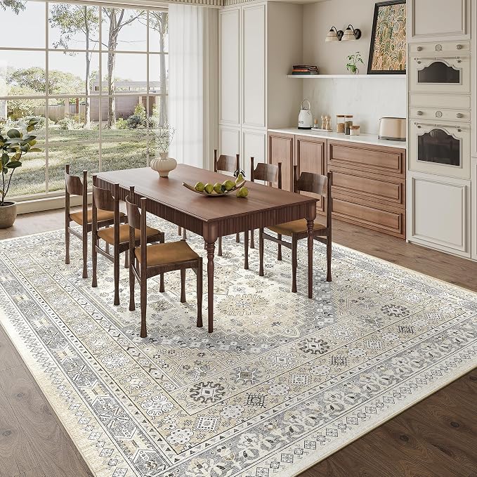zesthome 10x14 Area Rugs, Stain Resistant Washable Rug, Ultra-Thin Rugs - Image 3