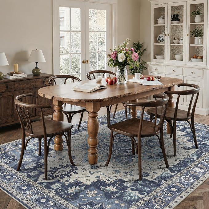 8x10 Area Rugs for Living Room, Machine Washable Non Slip Vintage Rugs - Image 4