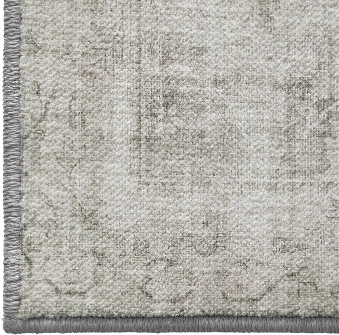 LUMI 8x10 Washable Area Rug for Living Room, Ultra Soft Modern Neutral Grey - Image 9