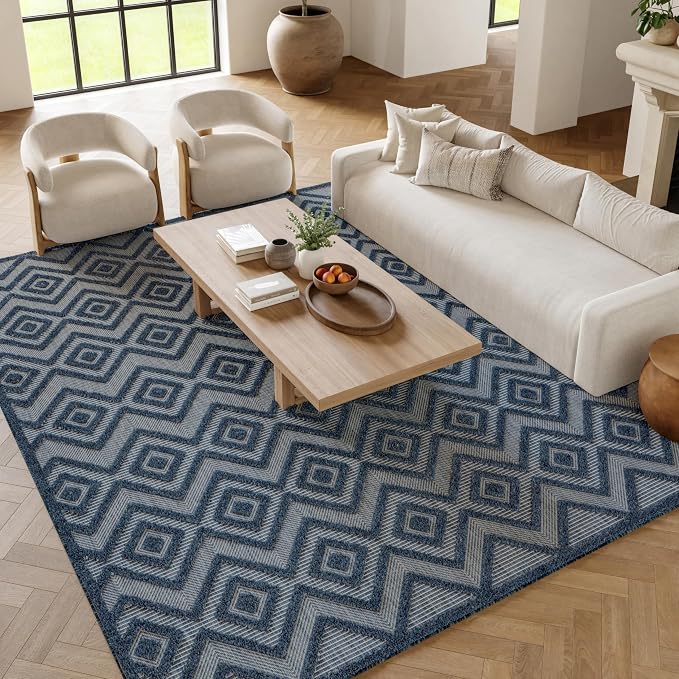 Nourison Home Versatile Navy Blue 7' x 10' Area Rug - Image 4