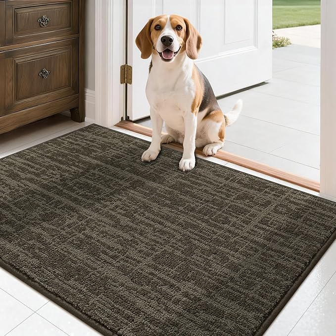 COSY HOMEER-Door-Mat, Dirt Trapper Entryway Rugs 24"x36" Non Slip Washable by COSYHOMEER
