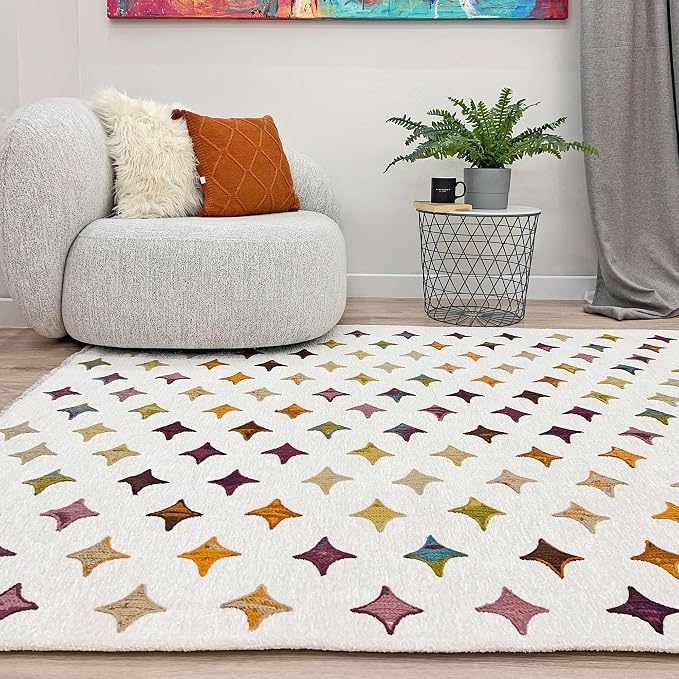 Alfa Rich 7x10 Moroccan White Area Rugs - Image 6