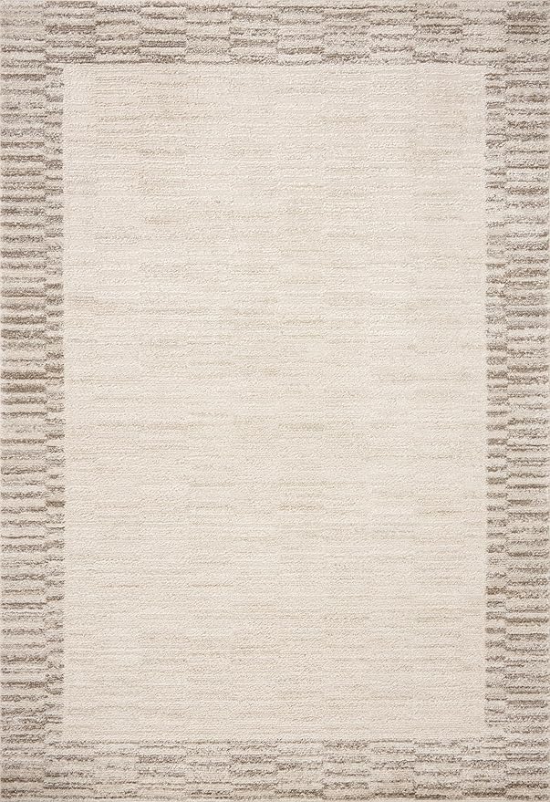 Loloi Chris Loves Julia Calvin Collection CLV-04 Ivory/Pebble 3'-6" x 5'-6" - Image 3