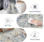 Abstract Rug 8x10 Large Living Room Rugs Neutral Modern Washable Area Rugs - Image 6