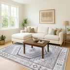 Fame Living Washable Area Rug. Modern Farmhouse. Vintage. Turkish. Bohemian. - Image 9