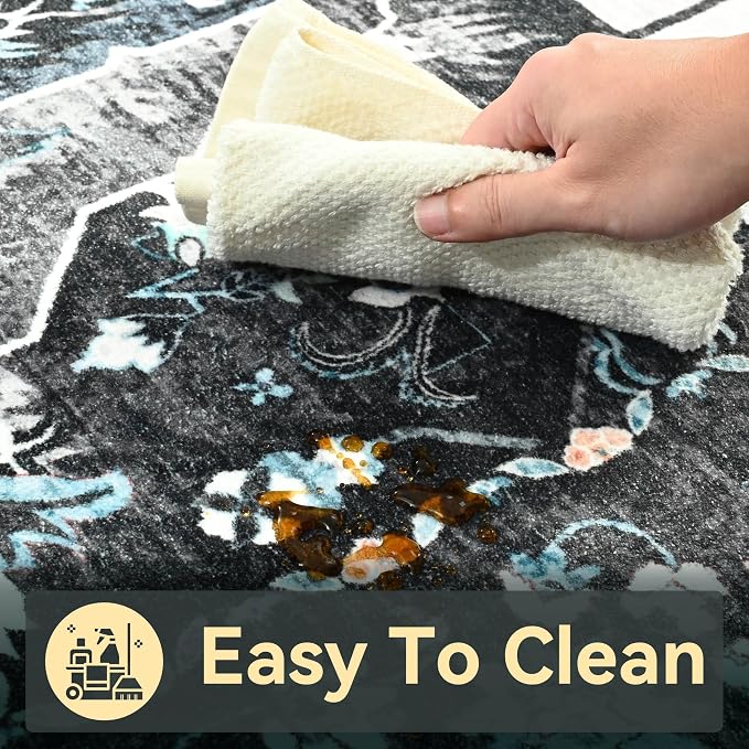YJ.GWL Area Rugs for Living Room 4x6 Machine Washable Rugs for Bedroom - Image 8
