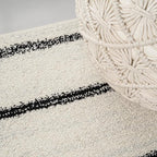 JONATHAN Y Williamsburg Minimalist Stripe Cream/Black Indoor Area Rug, - Image 4