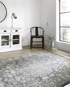 Loloi Teagan Collection TEA-01 Denim/Mist 2'-8" x 10'-6" Runner Rug, Soft by Loloi