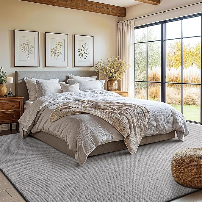 Shilucheng Wool Rug 9x12 Non-Slip, Blend 80% Wool and 20% Cotton Rugs - Image 3