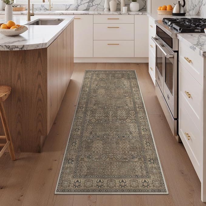 Bavni 2'6''x6 Rug Runners for Hallways, Washable Runner Rug Non Slip, Vintage by BAVNI