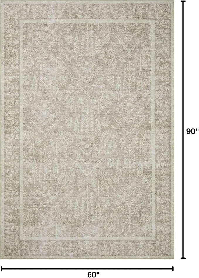 Loloi Rifle Paper Co. Maison Collection MAO-02 Bough Natural 5'-0" x 7'-6" - Image 2