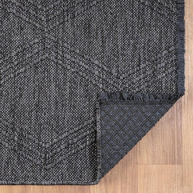 LUXE WEAVERS Modern Farmhouse Smoke 6x9 Washable Area Rug, Anti-Slip Diamond - Image 7